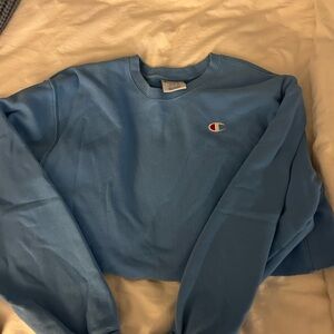 Champion cropped crewneck Sweatshirt - Light Blue